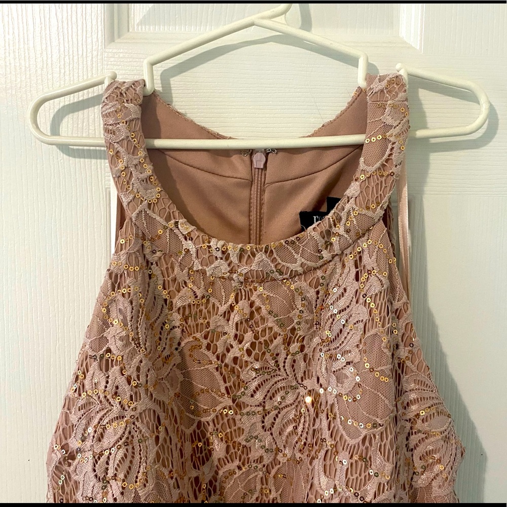 NWT Roz & Ali Halter Top Sequin Midi Dress